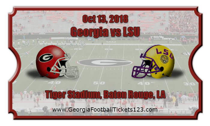 Georgia Bulldogs vs LSU Tigers Football Tickets | Oct 13, 2018