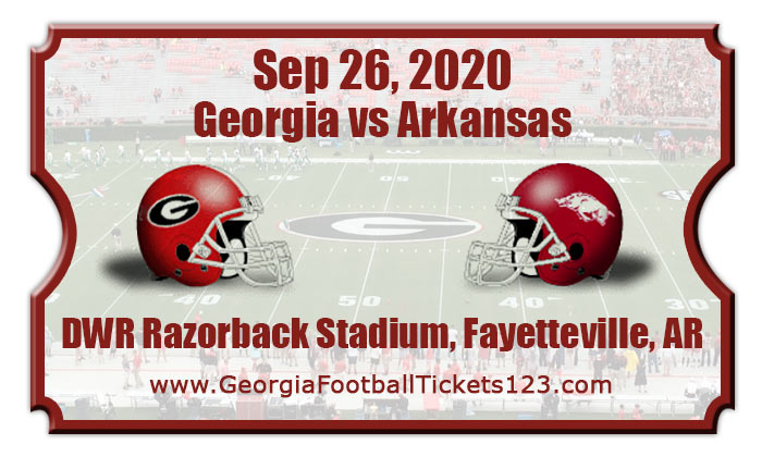 Georgia Bulldogs vs Arkansas Razorbacks Football Tickets  09/26/20
