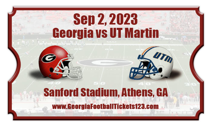 Georgia Bulldogs vs UT Martin Skyhawks Football Tickets  09/02/23